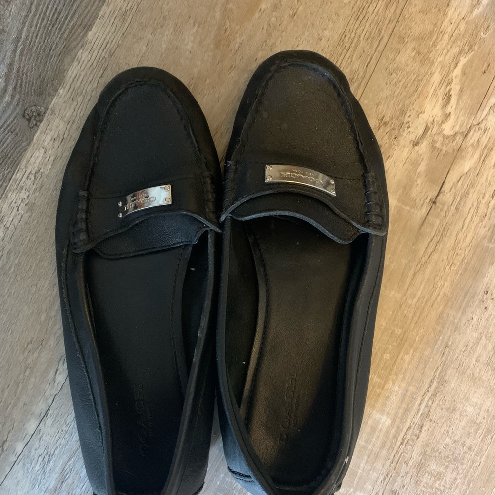 Black coach loafers